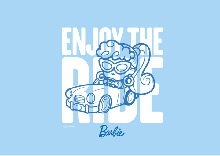 Barbie Enjoy The Ride Landscape Print,frame