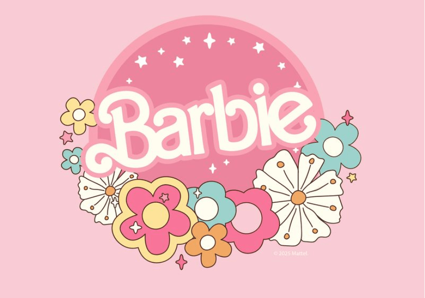 Barbie Floral Landscape Wall Art Print,frame