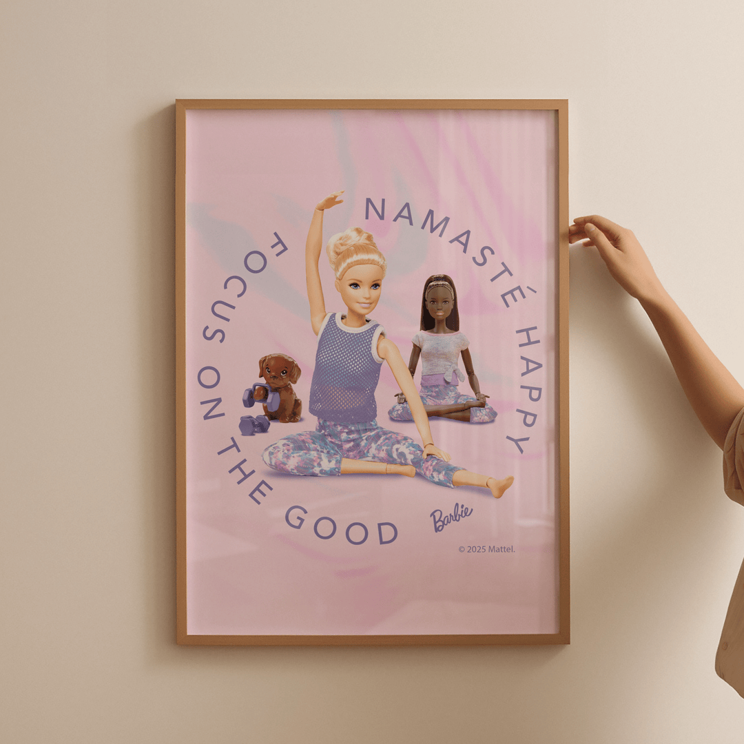 Barbie Focus on the Good Yoga Namaste Print wall - art - picture - poster