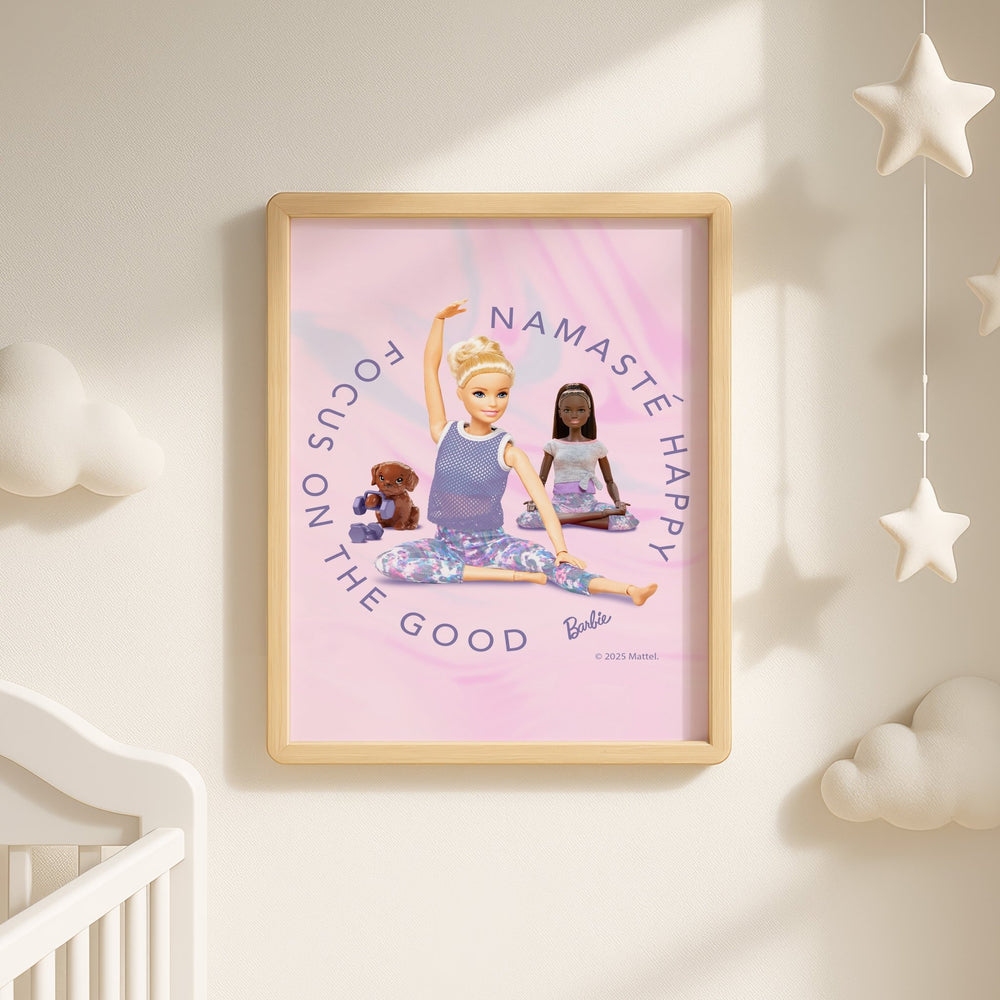 Barbie Focus on the Good Yoga Namaste Print wall - art - picture - poster