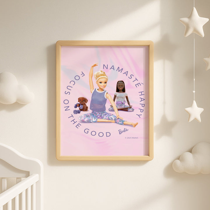Barbie Focus on the Good Yoga Namaste Print wall - art - picture - poster