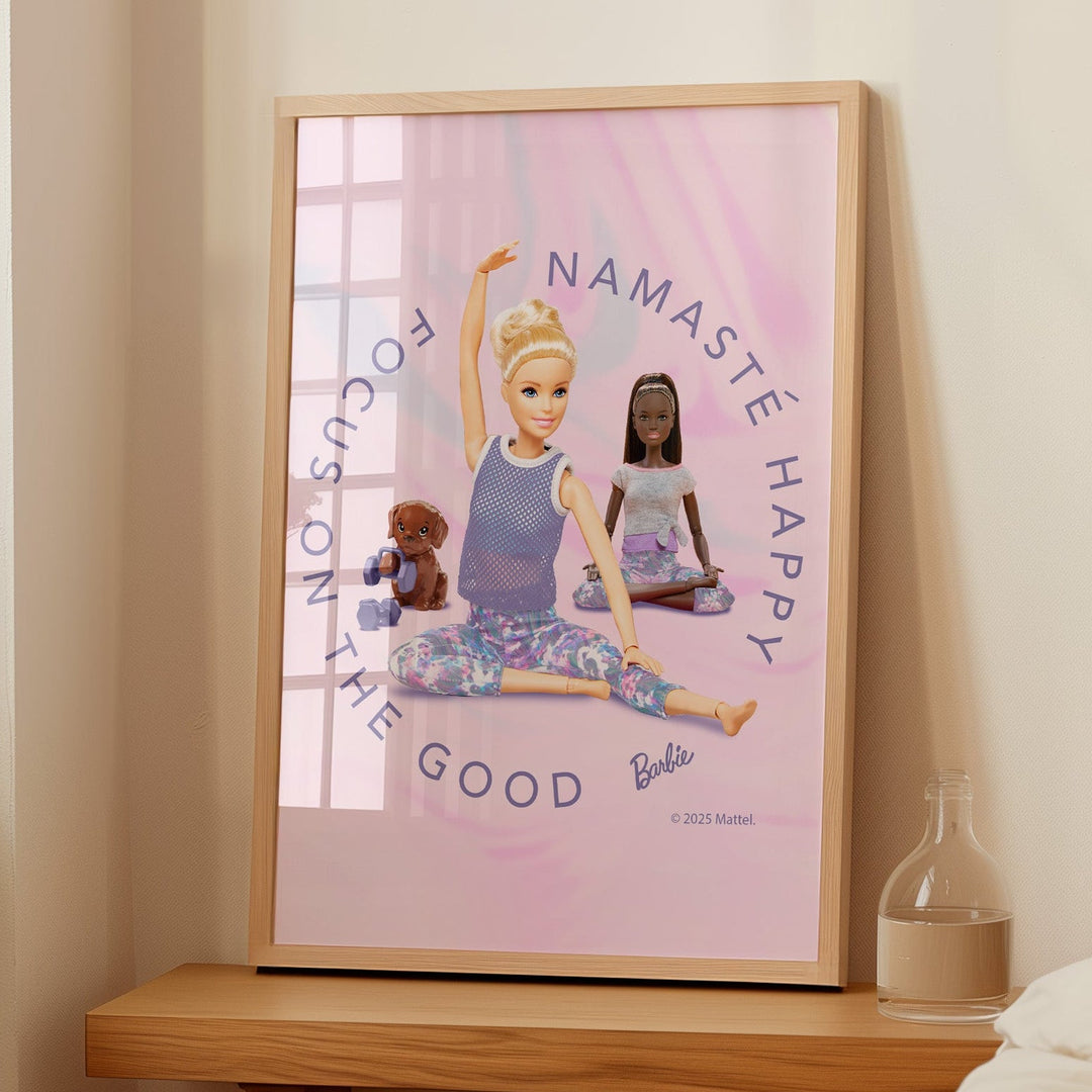 Barbie Focus on the Good Yoga Namaste Print wall - art - picture - poster