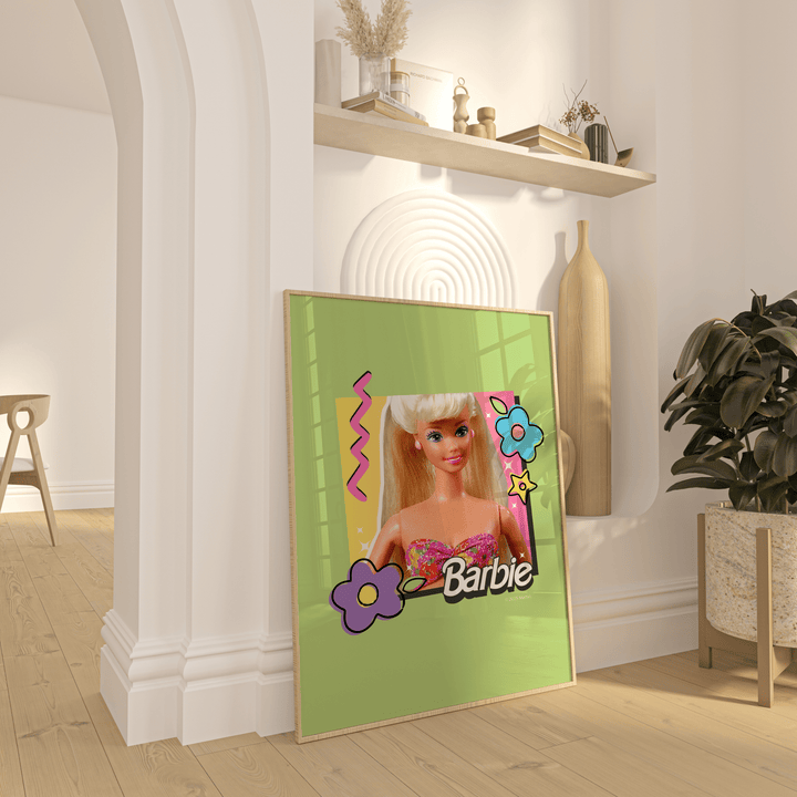 Barbie Green Vintage Retro Poster wall - art - picture - poster