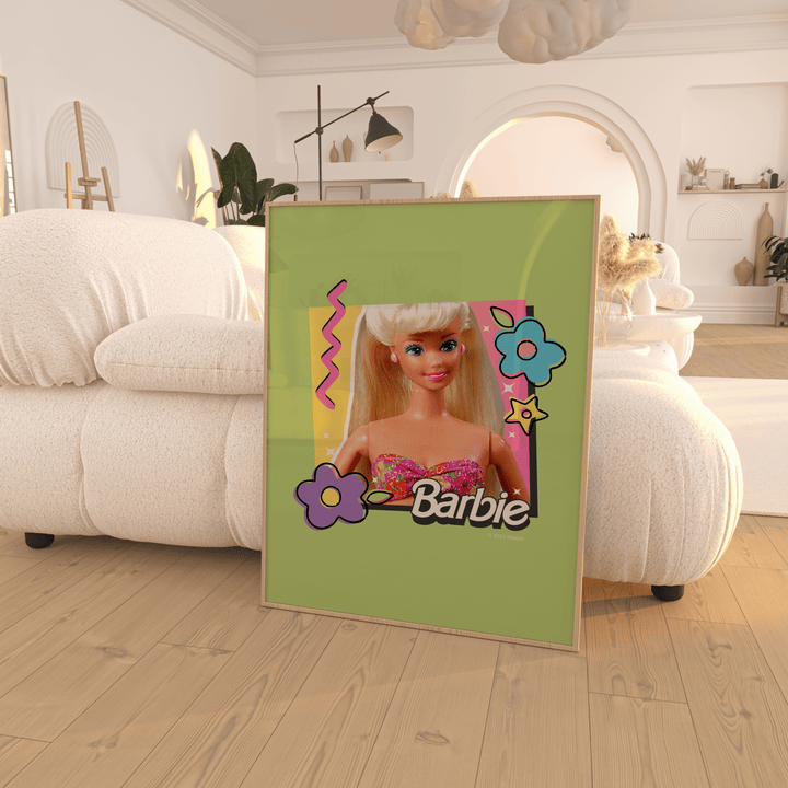 Barbie Green Vintage Retro Poster wall - art - picture - poster