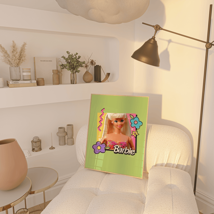 Barbie Green Vintage Retro Poster wall - art - picture - poster