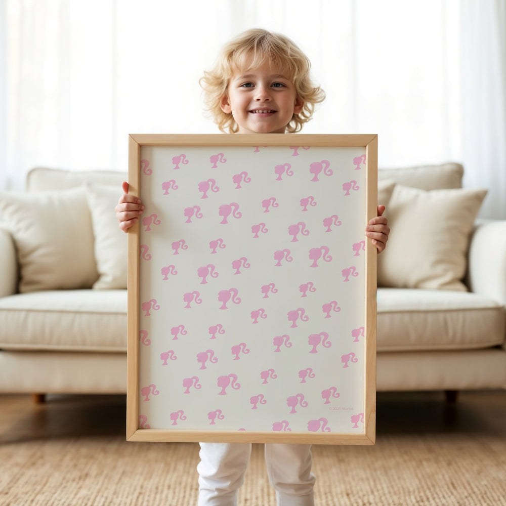 Barbie Head Icon Repeated Wall Art Print wall - art - picture - poster