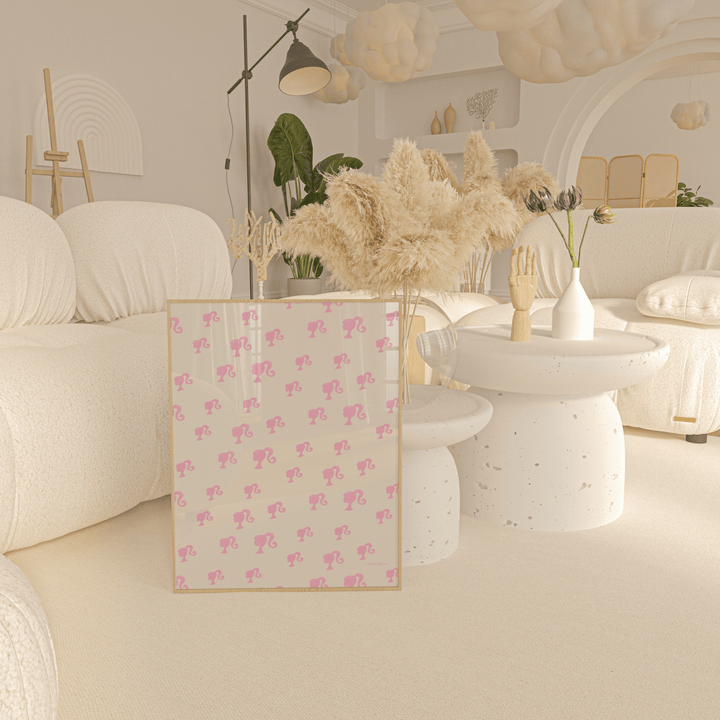 Barbie Head Icon Repeated Wall Art Print wall - art - picture - poster