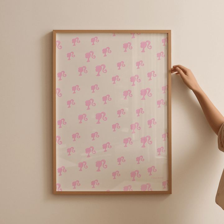 Barbie Head Icon Repeated Wall Art Print wall - art - picture - poster