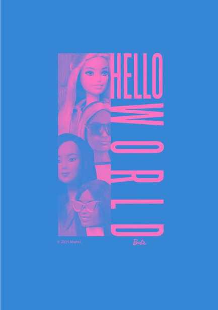 Barbie Hello World Wall Art Print,frame