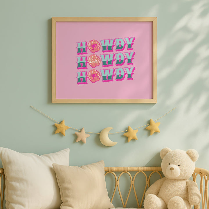 Barbie Howdy Coastal Seashells Landscape Print wall - art - picture - poster