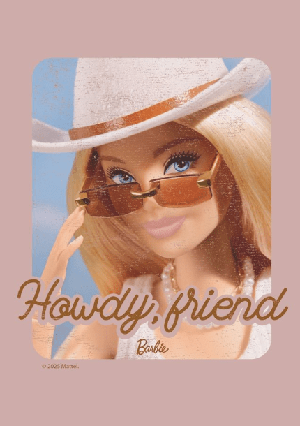 Barbie Howdy Friend Wall Art Poster,frame