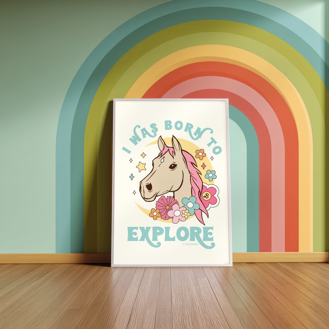 Barbie I was Born to Explore Unicorn Print wall - art - picture - poster