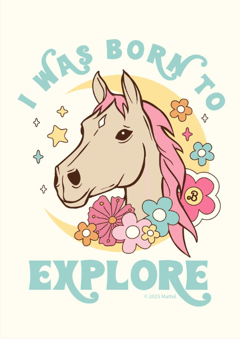 Barbie I was Born to Explore Unicorn Print