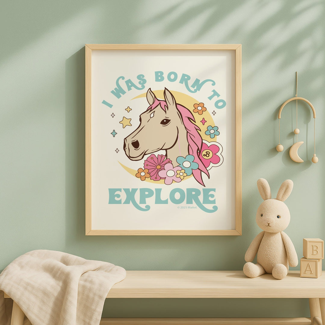 Barbie I was Born to Explore Unicorn Print wall - art - picture - poster