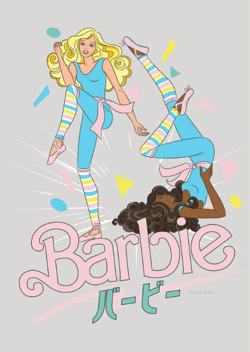 Barbie Japanese Retro Vintage Dancing Print