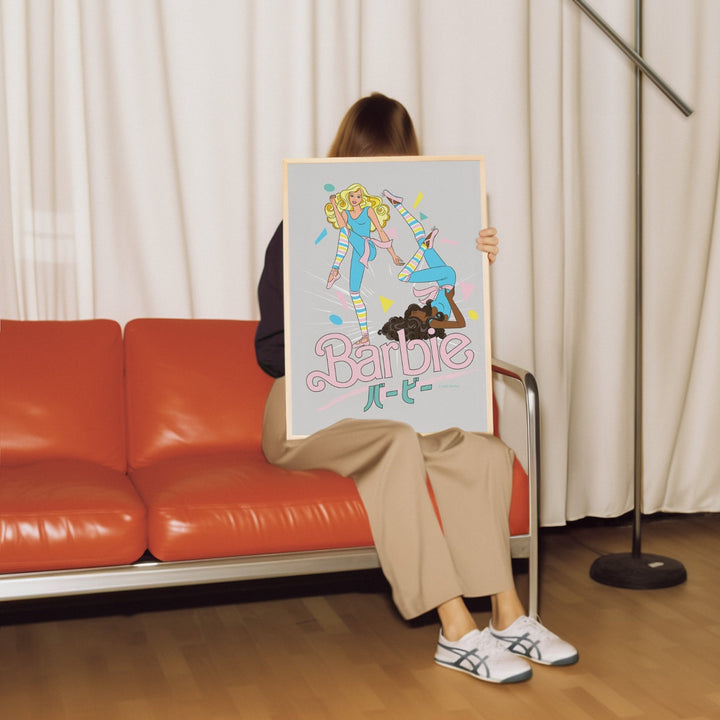 Barbie Japanese Retro Vintage Dancing Print wall - art - picture - poster