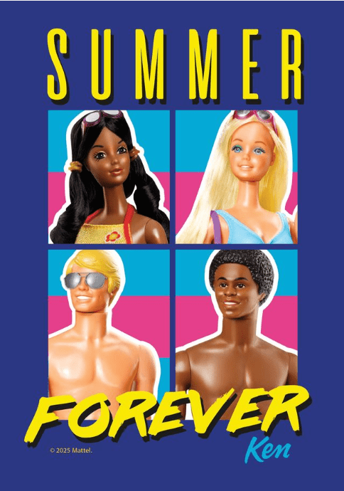 Barbie Ken Summer Forever Print,frame