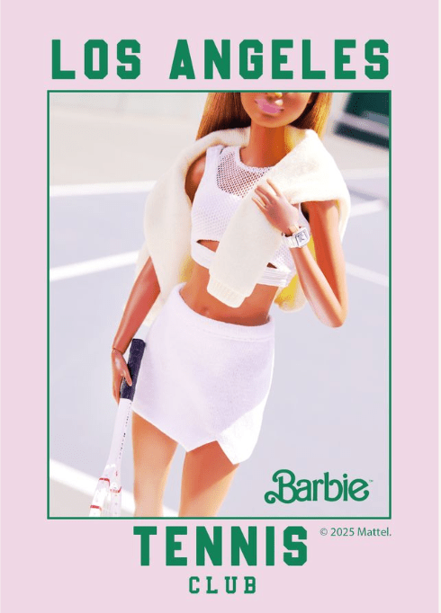 Barbie LA Tennis Club Wall Art Print,frame