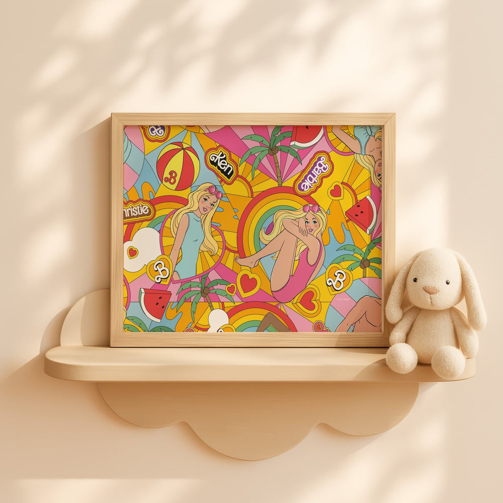 Barbie Landscape Retro Collage Wall Art Print wall - art - picture - poster