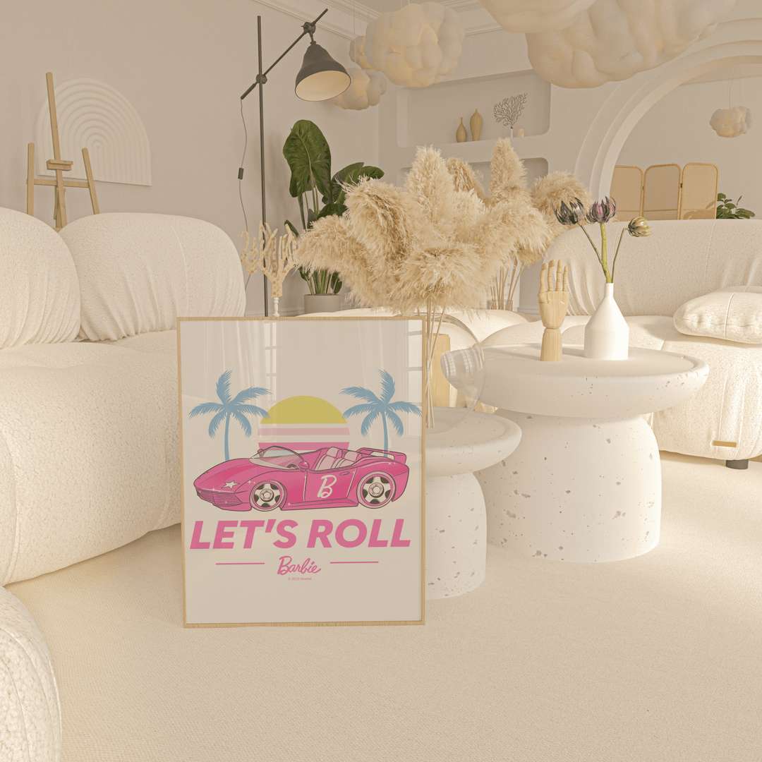 Barbie Lets Roll Vintage Retro Summer Print wall - art - picture - poster