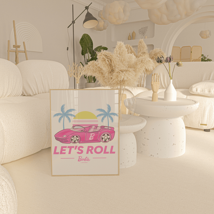 Barbie Lets Roll Vintage Retro Summer Print wall - art - picture - poster