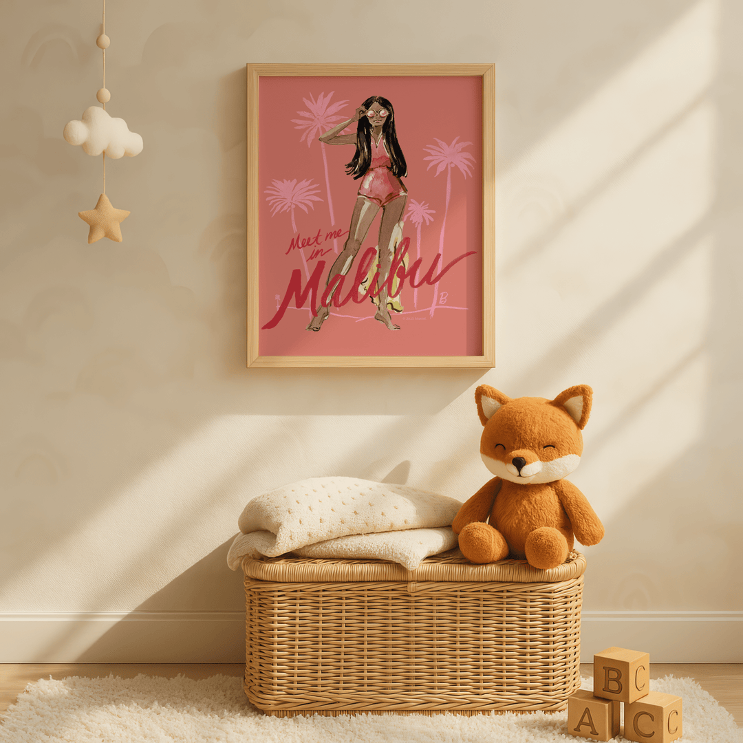 Barbie Meet Me in Malibu Wall Art Landscape Print wall - art - picture - poster