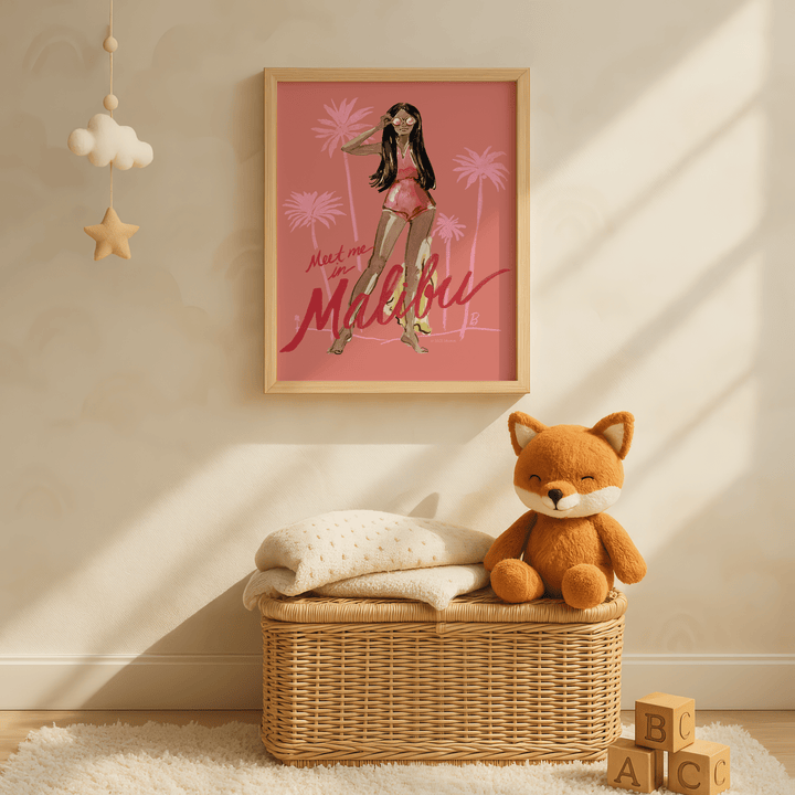 Barbie Meet Me in Malibu Wall Art Landscape Print wall - art - picture - poster
