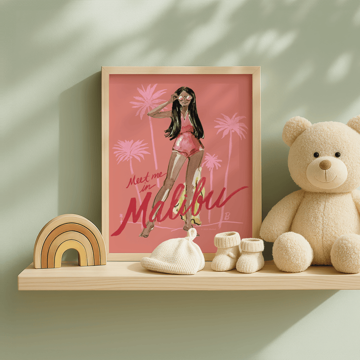 Barbie Meet Me in Malibu Wall Art Landscape Print wall - art - picture - poster