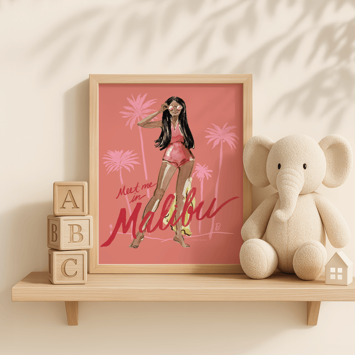 Barbie Meet Me in Malibu Wall Art Landscape Print wall - art - picture - poster