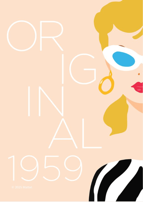 Barbie Original 1959 Print,frame