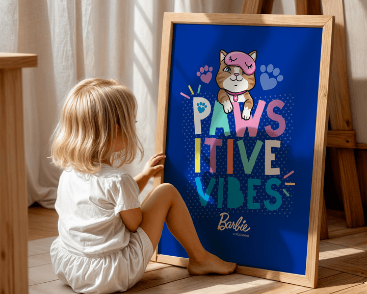 Barbie Pawsitive Vibes Print wall - art - picture - poster