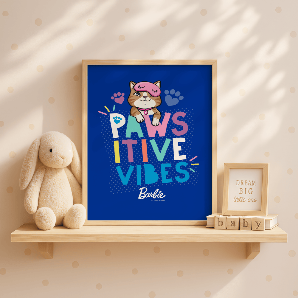 Barbie Pawsitive Vibes Print wall - art - picture - poster