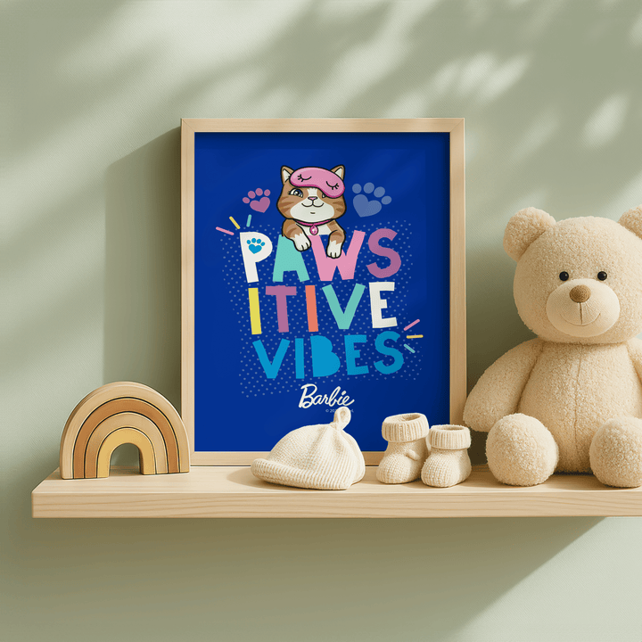 Barbie Pawsitive Vibes Print wall - art - picture - poster