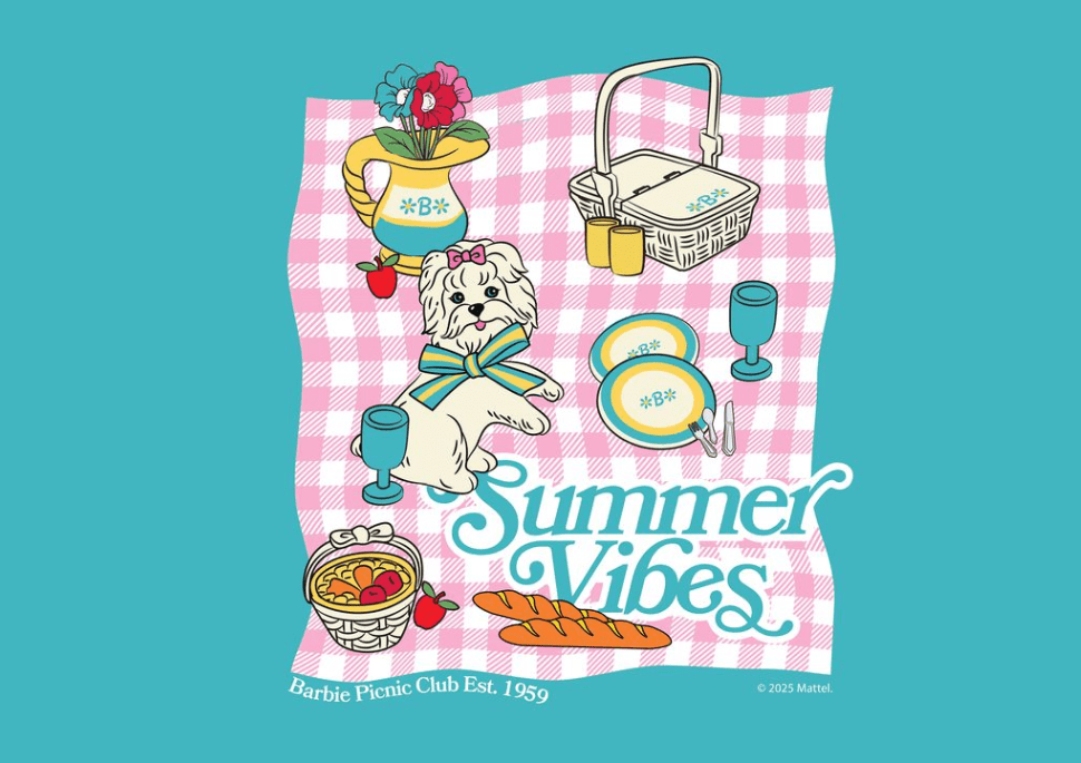 Barbie Picnic Club Dog 1959 Wall Art Landscape Print,frame