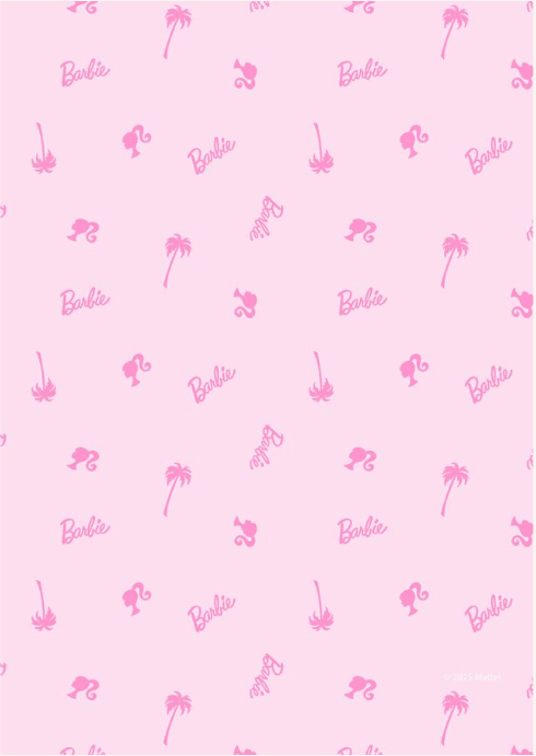 Barbie Pink Logo Palm Tree Logo and Icon Head Print