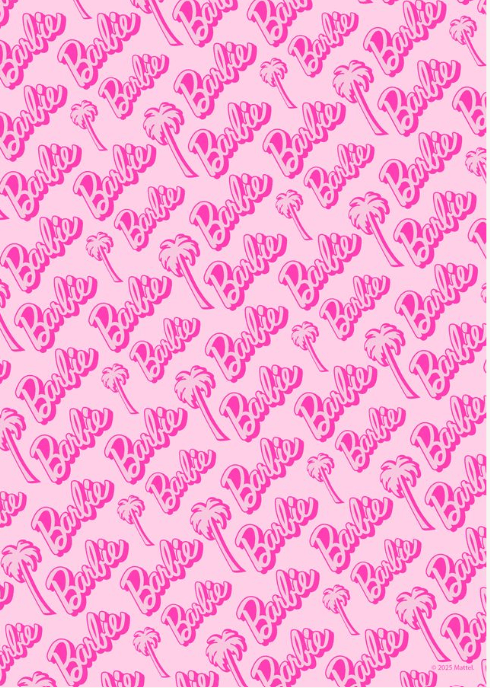 Barbie Pink Palm Tree Logo Wall Art Print