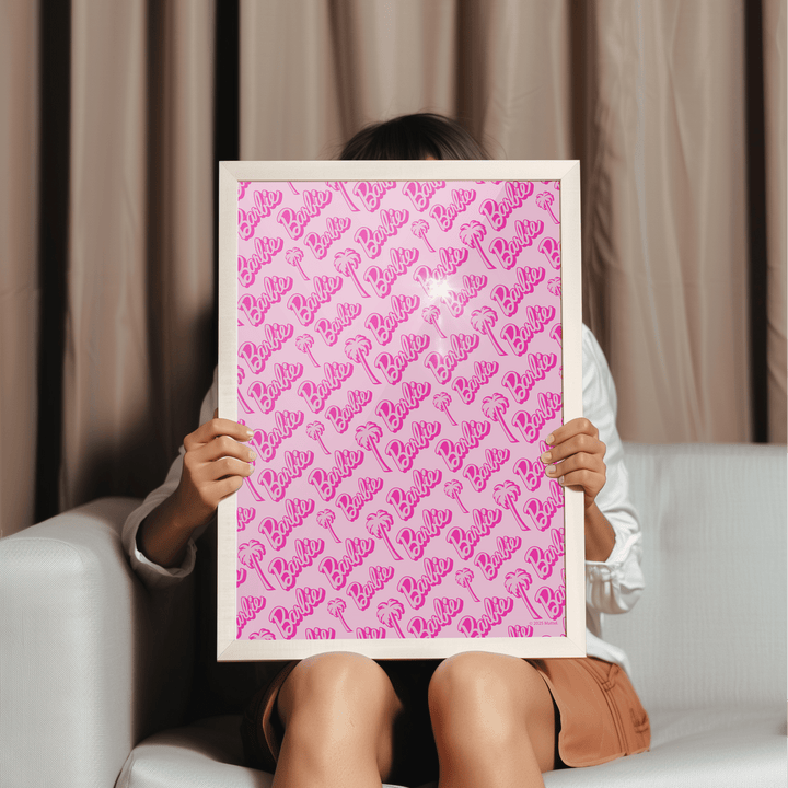 Barbie Pink Palm Tree Logo Wall Art Print wall - art - picture - poster