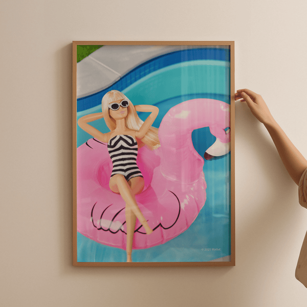 Barbie Pink Palms Print