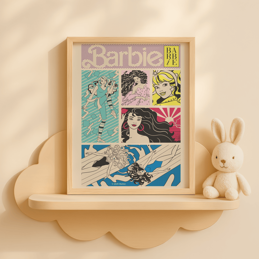 Barbie Retro Comic Print wall - art - picture - poster