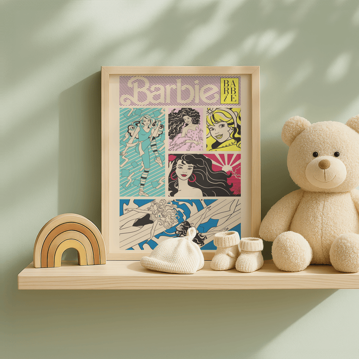 Barbie Retro Comic Print wall - art - picture - poster