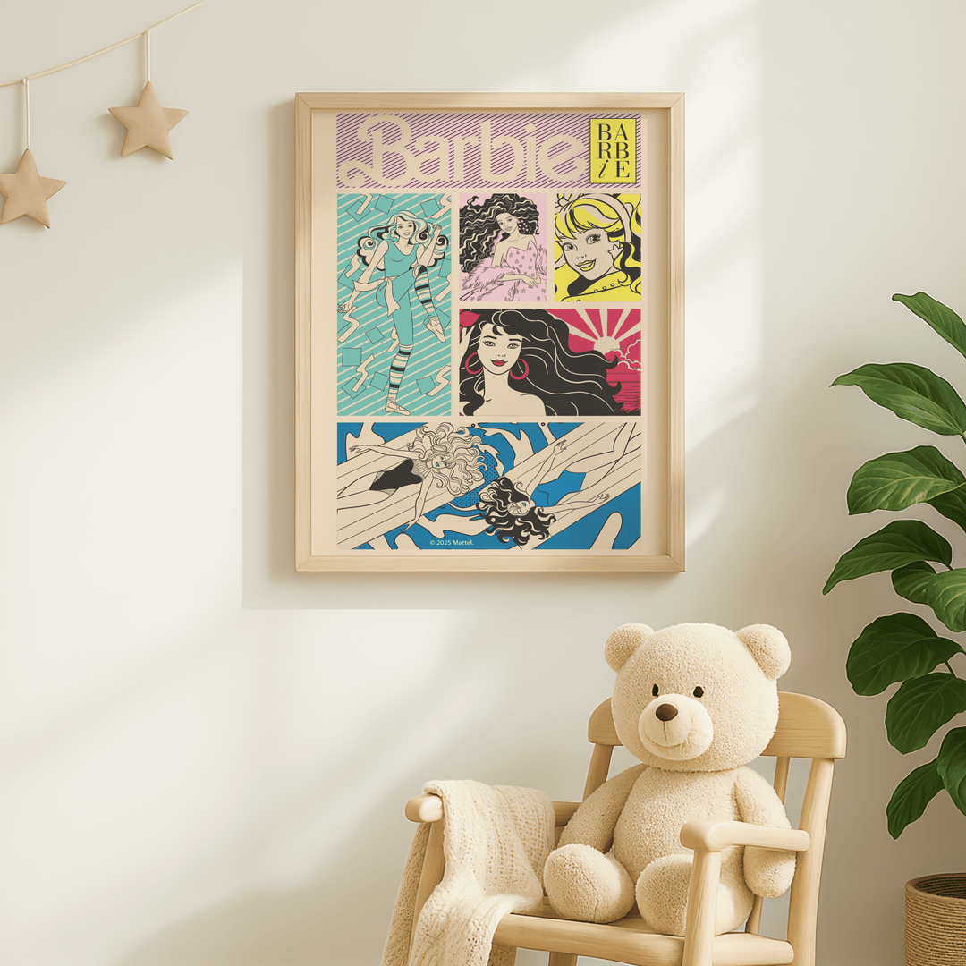 Barbie Retro Comic Print wall - art - picture - poster