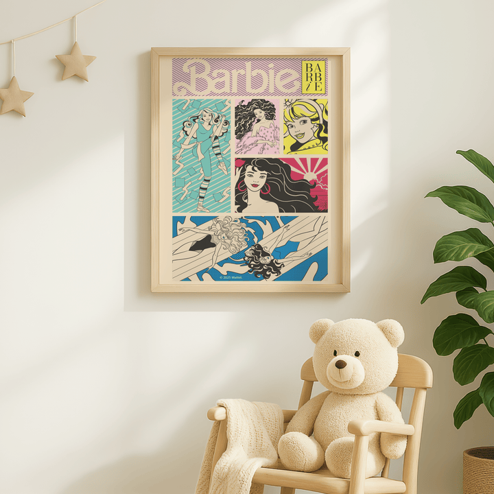 Barbie Retro Comic Print wall - art - picture - poster