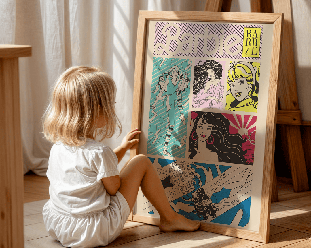 Barbie Retro Comic Print wall - art - picture - poster