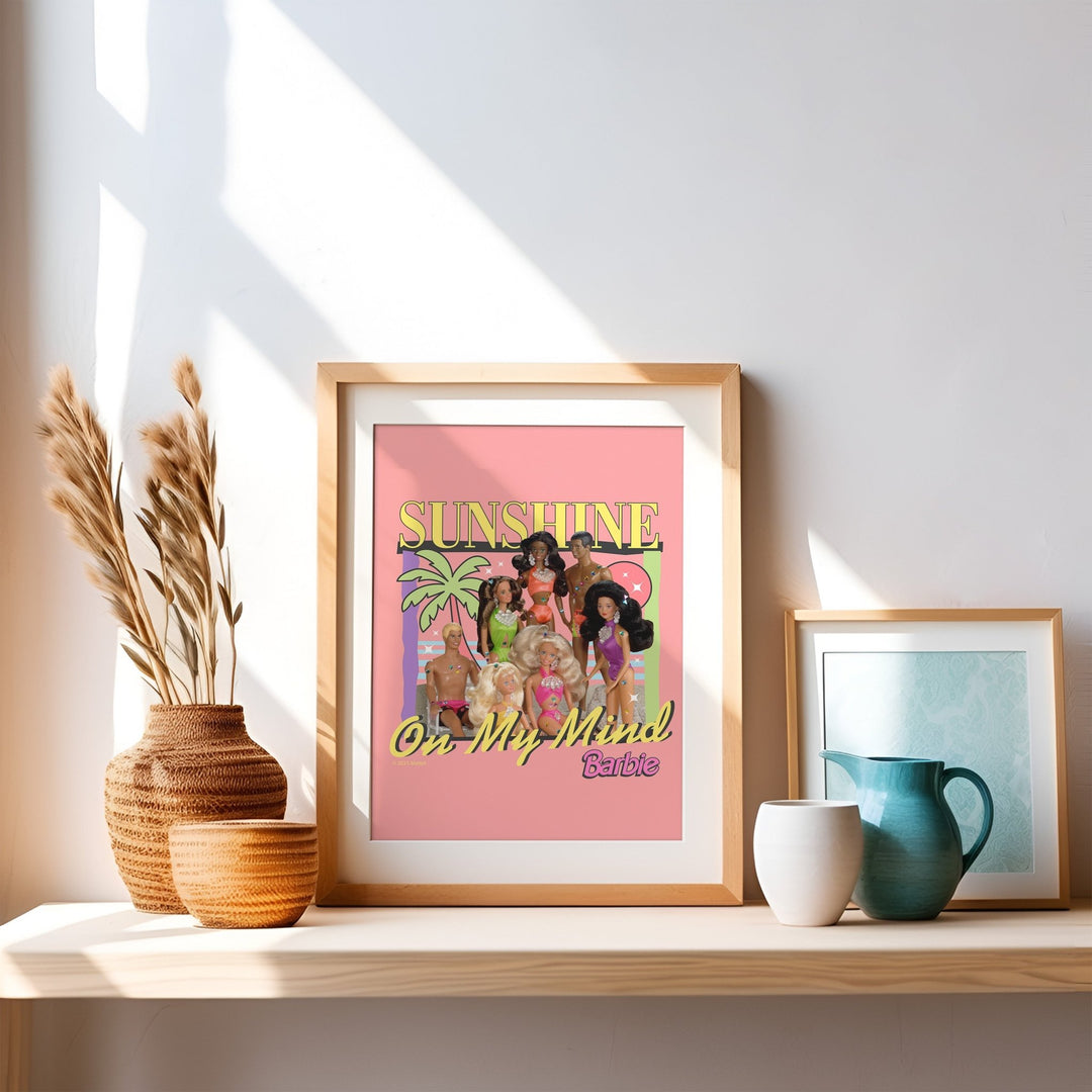 Barbie Sunshine on my Mind Retro Summer Print wall - art - picture - poster