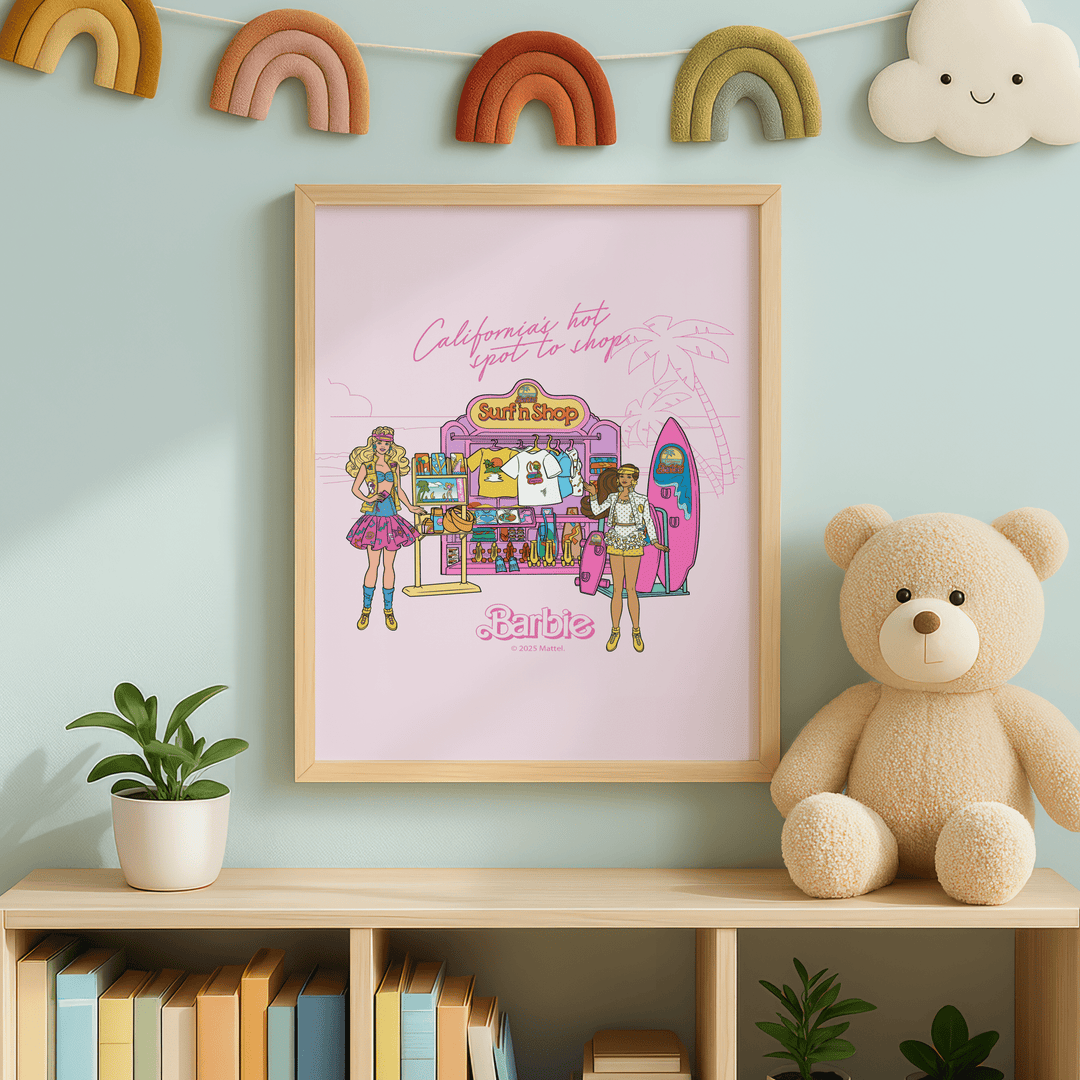 Barbie Surf n Shop California Print wall - art - picture - poster