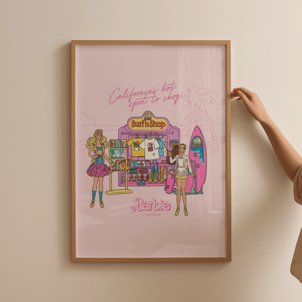 Barbie Surf n Shop California Print