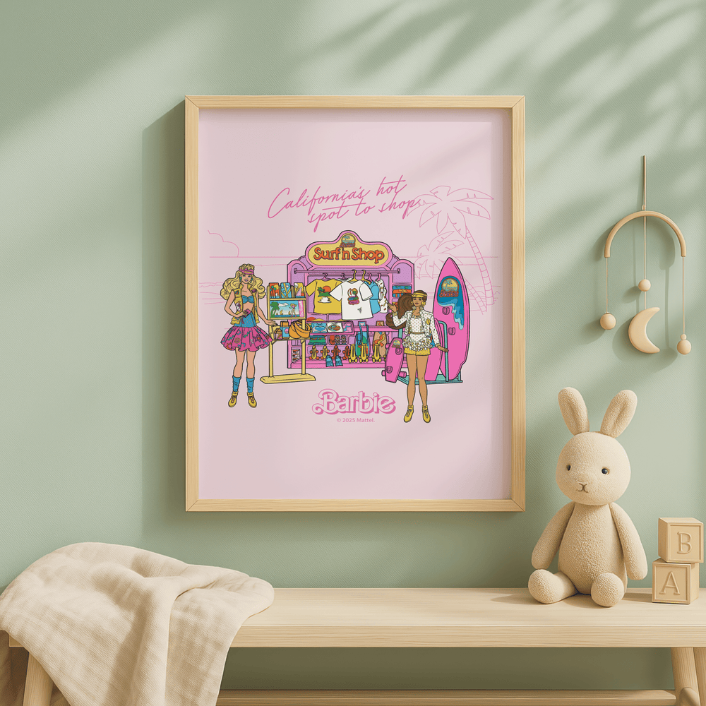 Barbie Surf n Shop California Print wall - art - picture - poster