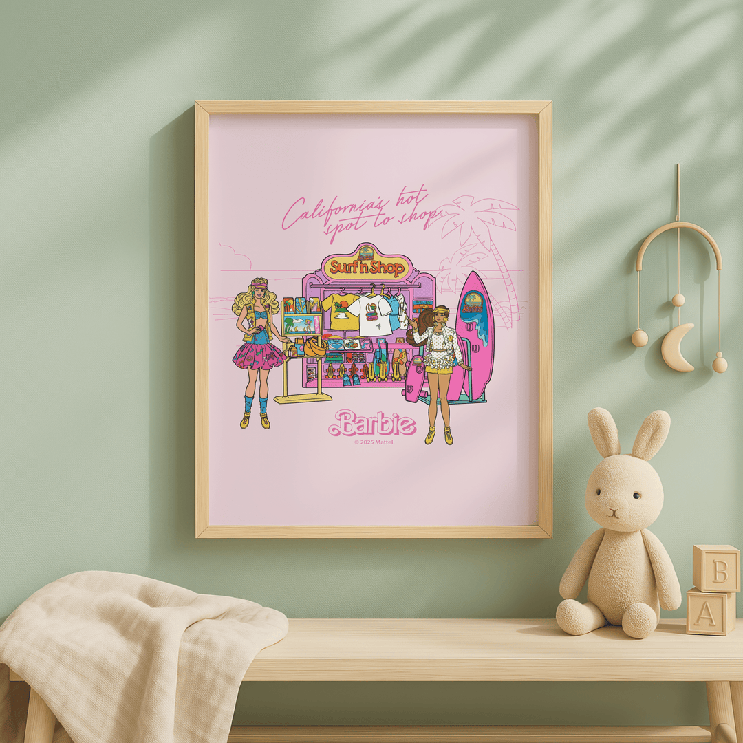 Barbie Surf n Shop California Print wall - art - picture - poster