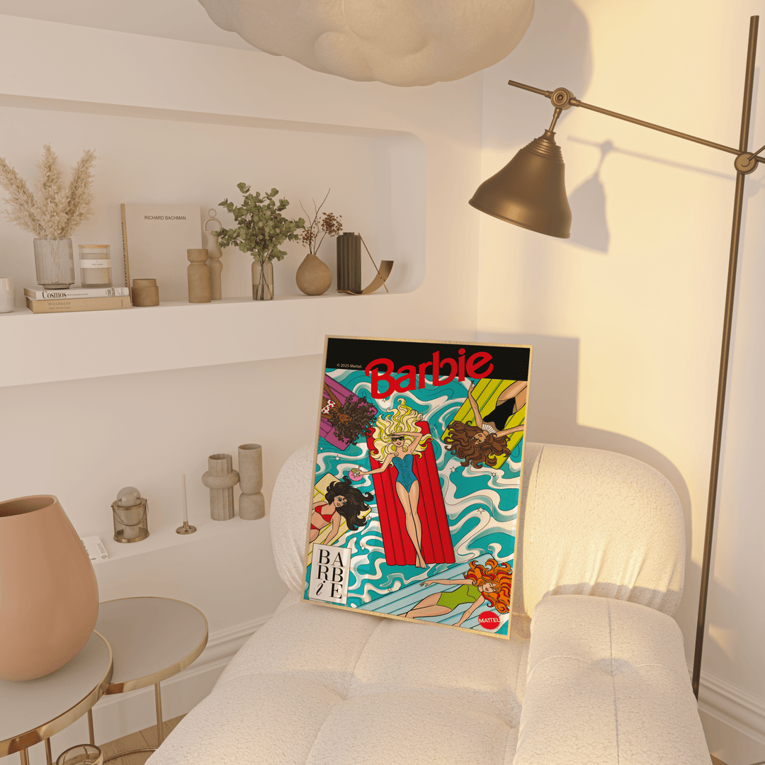 Barbie Vacay Vintage Retro Print wall - art - picture - poster