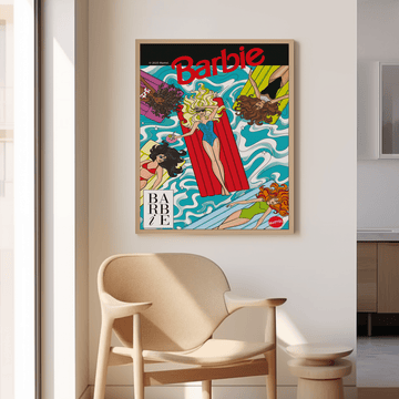 Barbie Vacay Vintage Retro Print wall - art - picture - poster